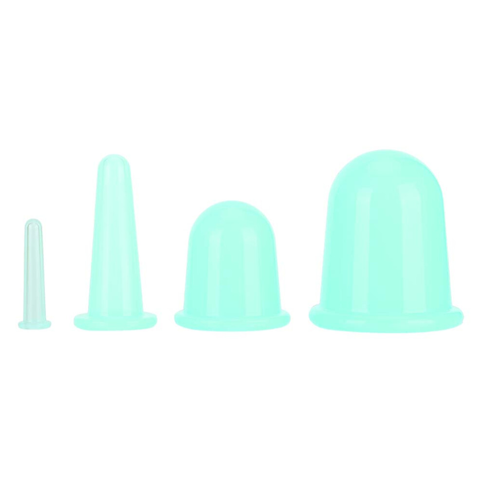 Gentle Suction Facial Cupping Set Silicone Massage Cups Detoxification Vacuum Suction Massage Anti Aging Beauty Tool Portable Massage Therapy Muscle