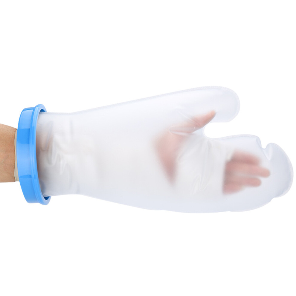 Blue Arm Cast Protector For Kids, Waterproof Cover With Non-Slip Bottom, Custom Fit Watertight Seal For Injury Recovery (35Cm)