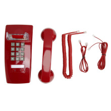 Telefon cu fir în stil vintage, montabil pe perete, rezistent la întreruperi de curent, compatibil cu aparate auditive, cu control al volumului,