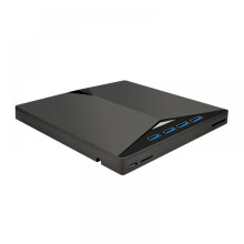 Unidade externa de CD/DVD com tecnologia inteligente, ampla compatibilidade com diversos sistemas, ultrafina e portátil para laptops e PCs com