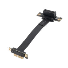 PCIe riserkabel til 1X til 1X konvertering, forgyldt stik med højhastigheds fleksibelt kabel, anti-elektromagnetisk interferens højfrekvent lav A