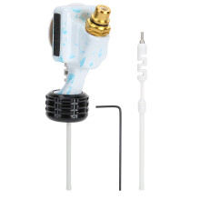 Schaltknauf mit Gewindeadaptern, weißes Harzmaterial für angenehme Haptik und bessere Schaltwegkontrolle, geeignet für Cartridges Tattoo-Griffe