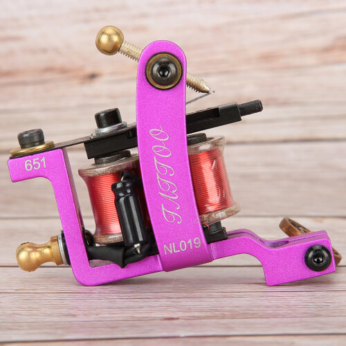 Μηχανή τατουάζ Gartenstatue Style Coil Space Aluminum Purple Ανθεκτικό Πλαίσιο With12Wraps 2
