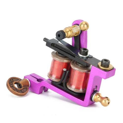 Μηχανή τατουάζ Gartenstatue Style Coil Space Aluminum Purple Ανθεκτικό Πλαίσιο With12Wraps 1
