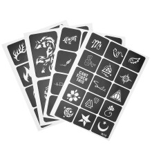Gebruiksvriendelijke, hoogwaardige PVC-feestartikelen, herbruikbare tattoo-sjablonen, creatieve combinaties, glitter tattoo-set, schminksjabloon,