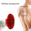 Meridiane Massagebürste - Silikon + Magnet, Rot 5
