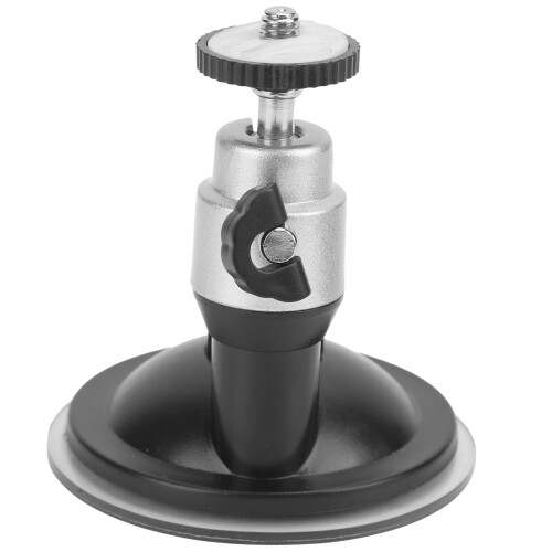 Universal Alloy & Plastic InCar Suction Cup Mount Adapter Silver