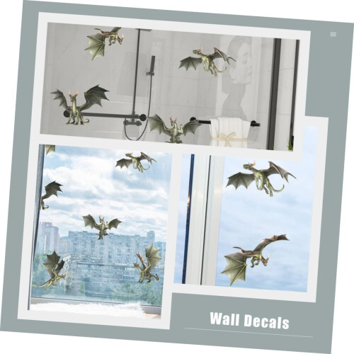 Window Stickers Dragon Decal 6Pack Removable Window Decals Collision Warning For Home Decor Easy Apply 1