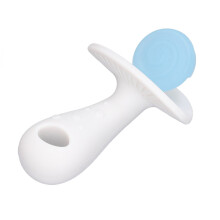 Großer Kaubonbon-Form Silikon Baby Beißring Stab 8x5,1cm Blau Weiß