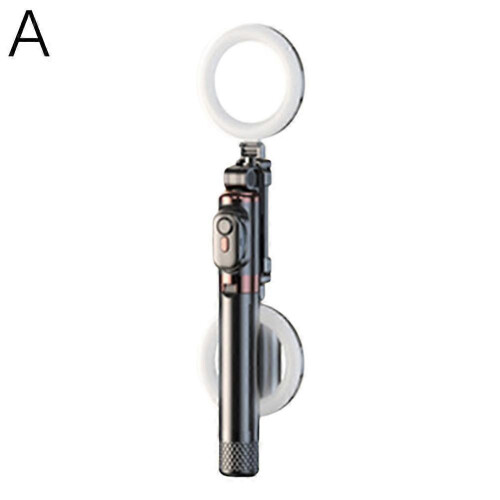 (Black) Bluetooth Selfie Stick Remote Phone Holder Tripod Stand For iPhone Universal