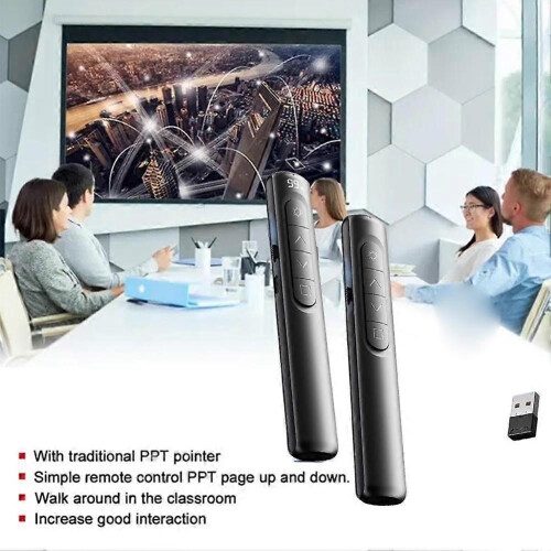 (A) Wireless Presenter Remote Control USB Projector Page Turning Pen For PPT 1