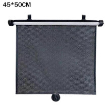 (1set, M) Universal Car Sunshade Retractable Design Easy Install UV Protection Perforated for Clear View All Models Fit Black