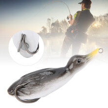 Lifelike Black Silicone Duck Shape Fish Bait 27g Swimbait