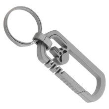 Titanium Alloy Keychain Men's Waist Belt Buckle Gray 34g Outdoor Carabiner