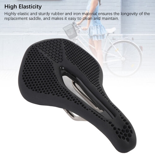Cycle Saddle Rubber Iron Breathable Shock Absorbing Seat for Bikes 1
