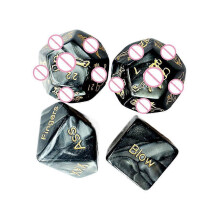 (1pcs, Black) Glow In The Dark 4-in-1 Erotic Dice Set Marble Texture Adult Game For Couples Passion Romance Gift