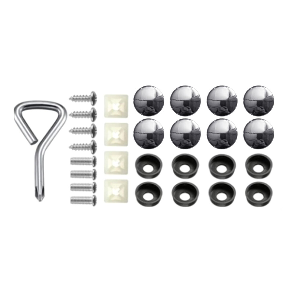 License Plate Screws With Caps, Weatherproof Universal Mounting Kit For Secure License Frame 9094768746639