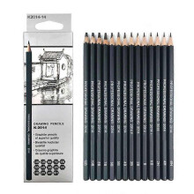 Professional Wooden Sketch Pencil Set 14 Pack 6H to 12B for Drawing Art and Beginners