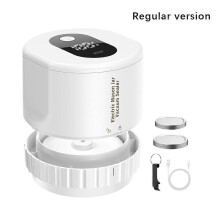 (1set, White) For Mason Jars Vacuum Sealer Pump Food Preservation Kit Compact One Button Operation Reusable Eco Friendly