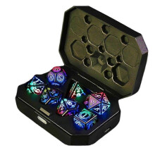 (One size, RGB) LED Light Dice Rechargeable USB 6H Play Stylish ABS Game Night Fun Decor