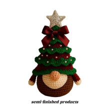 (type 3, Red Green) DIY Christmas Crochet Kit For Beginners Complete Santa Elf Ornament Making Set With Yarn Hook