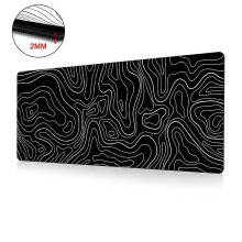 (1pcs, black) Premium Mouse Pad Thick Soft Natural Rubber Non-Slip Base Precise Edge Locking for Comfortable Gaming Work