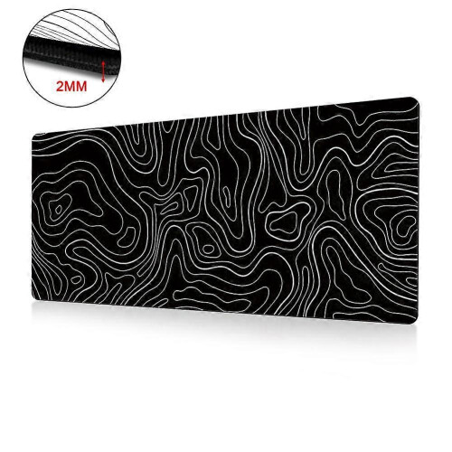 (1pcs, black) Premium Mouse Pad Thick Soft Natural Rubber Non-Slip Base Precise Edge Locking for Comfortable Gaming Work