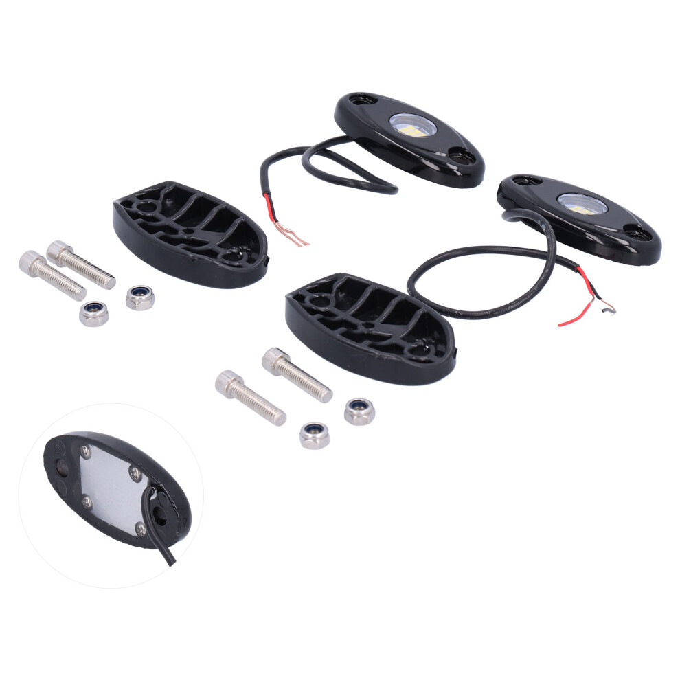 9-Led Ip68 Rock Lights For Car Truck Atv Utv 70X35mm White 8401378483204