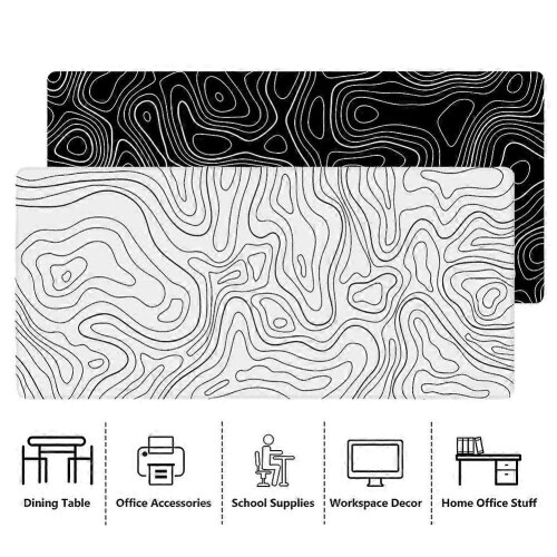 (1pcs, black) Premium Mouse Pad Thick Soft Natural Rubber Non-Slip Base Precise Edge Locking for Comfortable Gaming Work 2
