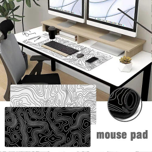 (1pcs, black) Premium Mouse Pad Thick Soft Natural Rubber Non-Slip Base Precise Edge Locking for Comfortable Gaming Work 1