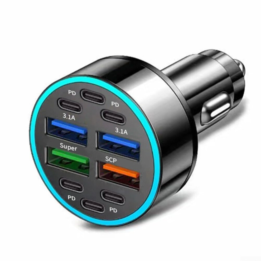 Car Charger With Fast Charging, Multidevice Support And Led Voltage Display For Universal Use 9199774496759