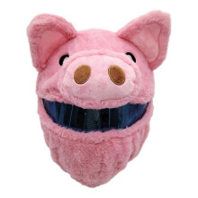 (1pcs, pig) Motorcycle Helmet Cover Playful Plush Protector For Full Face Helmets Fun Designs Enhance Visibility And Safety