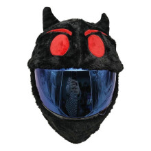 (110ML, devil) Motorcycle Helmet Cover Playful Plush Protector For Full Face Helmets Fun Designs Enhance Visibility And Safety