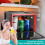 (one-size, black+red) BPA-Free Lockable Storage Box 3-Digit Combination Large Capacity Ventilated For Refrigerator 3
