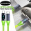 (5pcs, 30W) For 30W Smart Digital Display Data Cable PD Fast Charging USB C Cable with E-Marker Chip 240W Max Power 480Mbps Data Sync Green 2