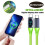 (15pcs, 120W) For 30W Smart Digital Display Data Cable PD Fast Charging USB C Cable with E-Marker Chip 240W Max Power 480Mbps Data Sync Green 3