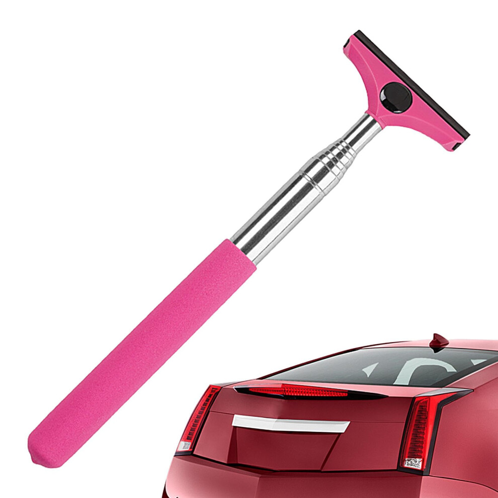 Retractable Car Squeegee Scratch Resistant Window Wiper Windshields Mirrors Squeegee Vehicle Bathroom Cleaning Pink 9199774497268