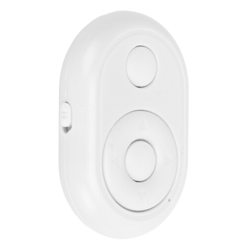 Camera Remote Control White Wireless Selfie Shutter, Easy Pairing, iOS Android MultiApp Compatible For Cellphone Users