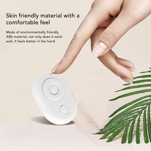Camera Remote Control White Wireless Selfie Shutter, Easy Pairing, iOS Android MultiApp Compatible For Cellphone Users 2