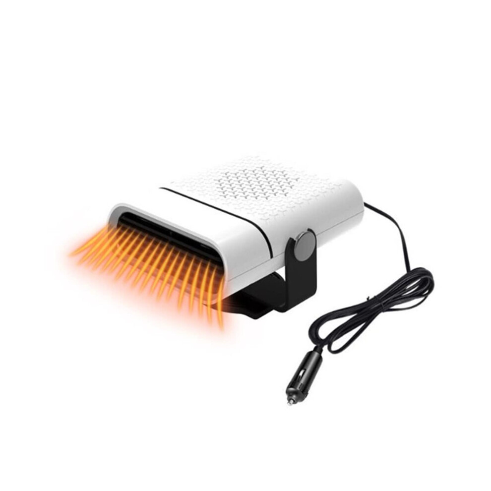 Car Heater 2In1 With Cooling Fan For Windshield Defogger And Defroster, Portable, 360 Degree Rotation, White 9094768747681
