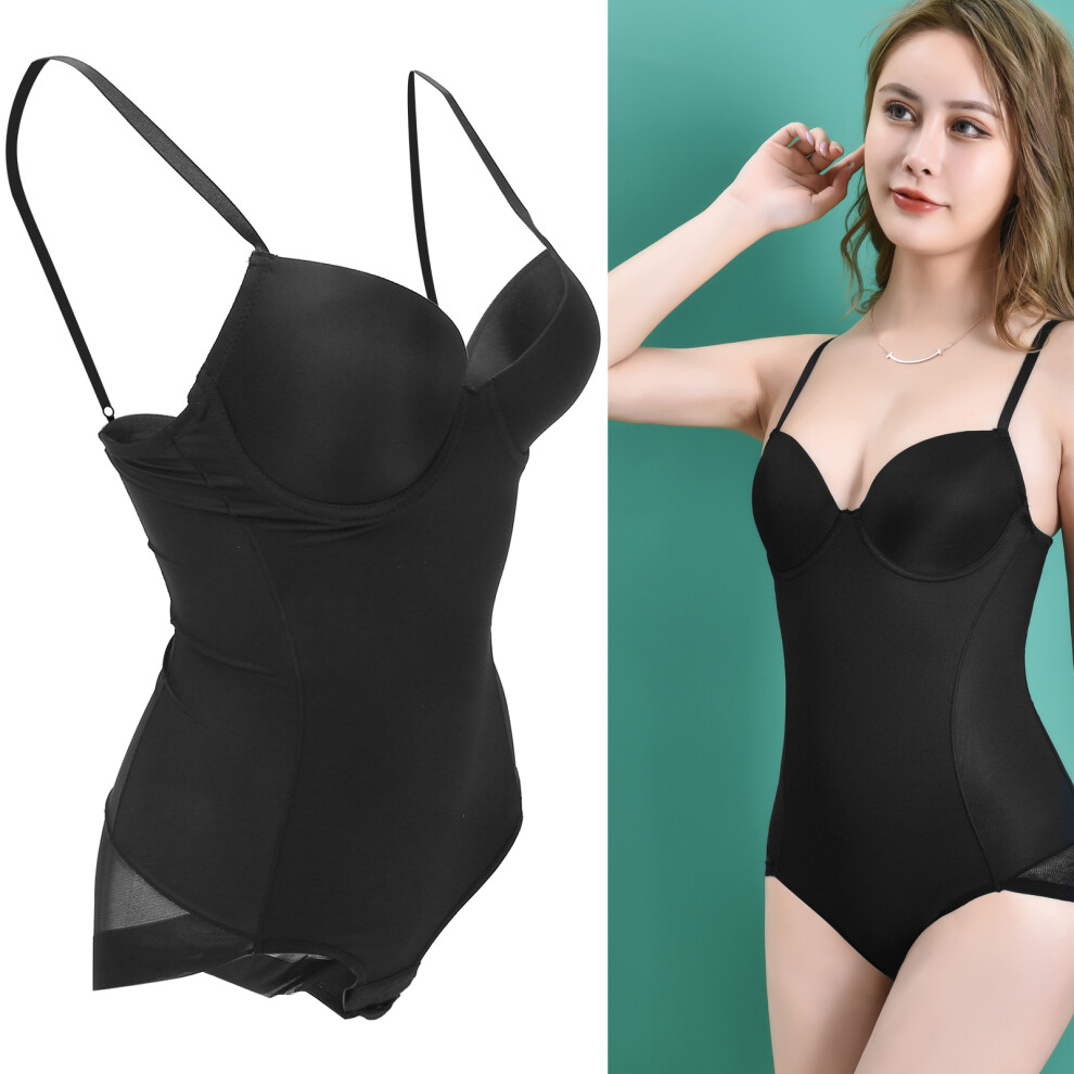 Summer Women Shapewear Body Shaper with Bra Waist Trainer XL Black