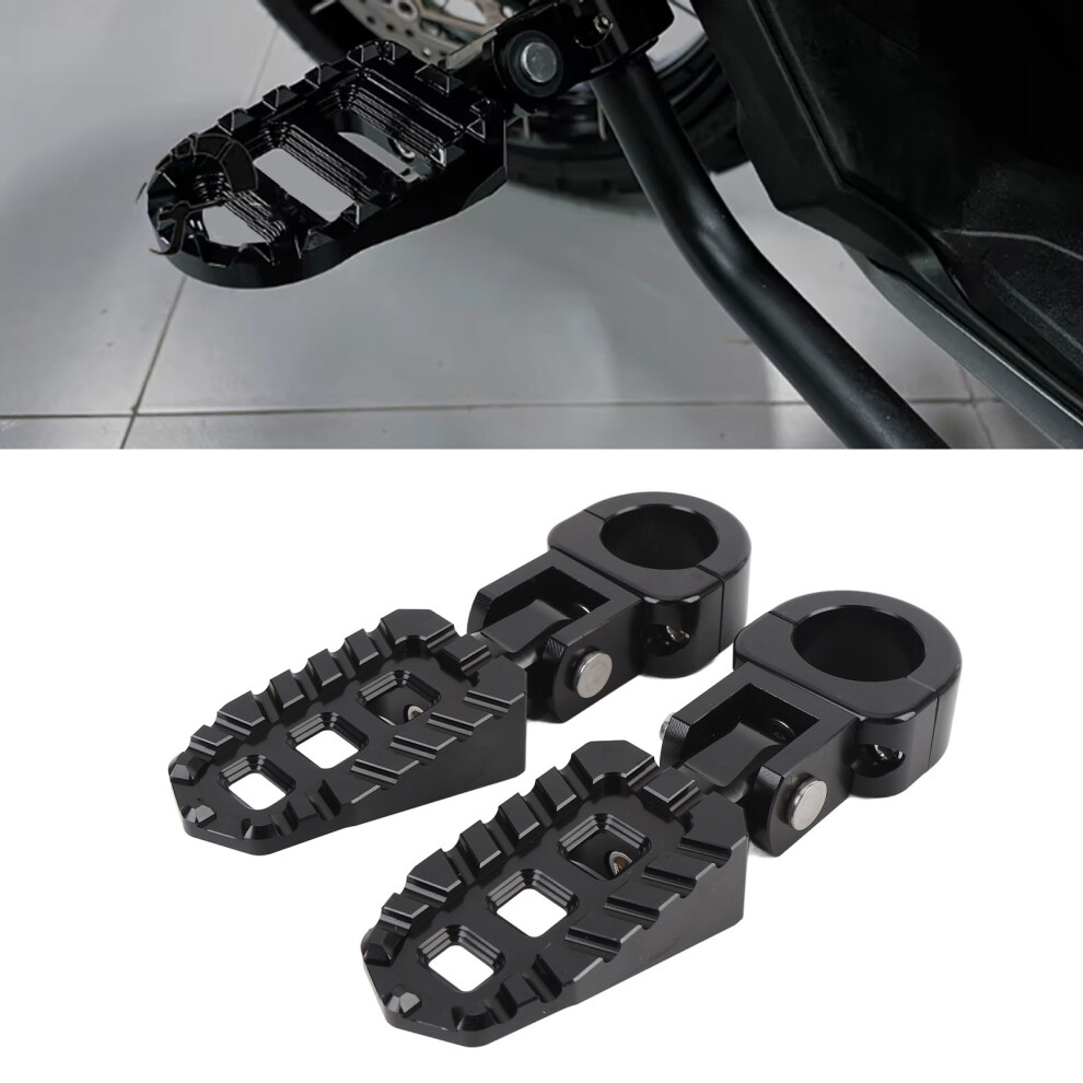 Adjustable Motorcycle Footrests T6063 Aluminum Alloy Fit 1Inâ1.25In Bars 9321378488315