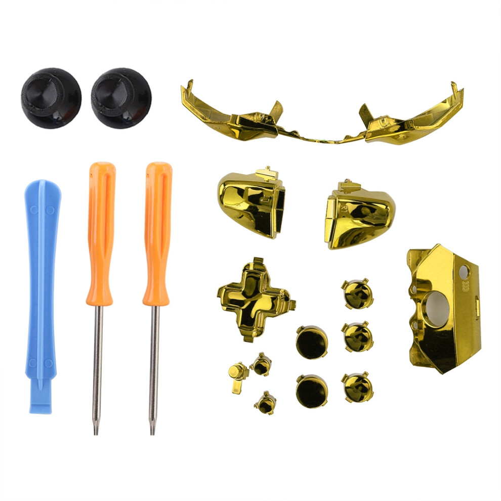 Elite Controller Upgrade, Replacement Button Kit With Durable Bumpers Triggers For Xbox One Slim, Personalization For Xbox One Controller, High Qualit Gold 9012494708608