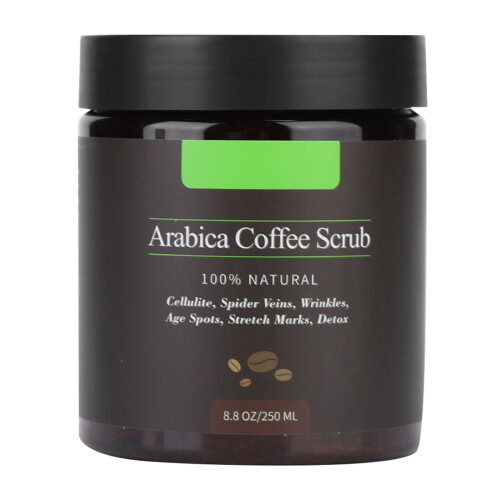 Απολεπιστικό σώματος με καφέ Arabica για περιποίηση δέρματος με καφεΐνη, κολλαγόνο