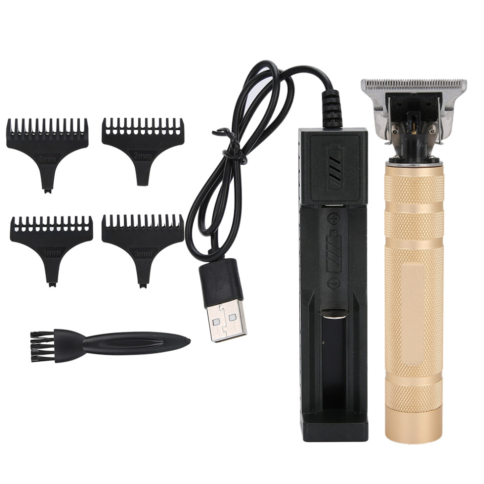 Cordless T Blade Hair Trimmer With Ergonomic Design And Waterproof Functionality, Zero Gapped Design Stainless Steel Blade And Precision Sharp