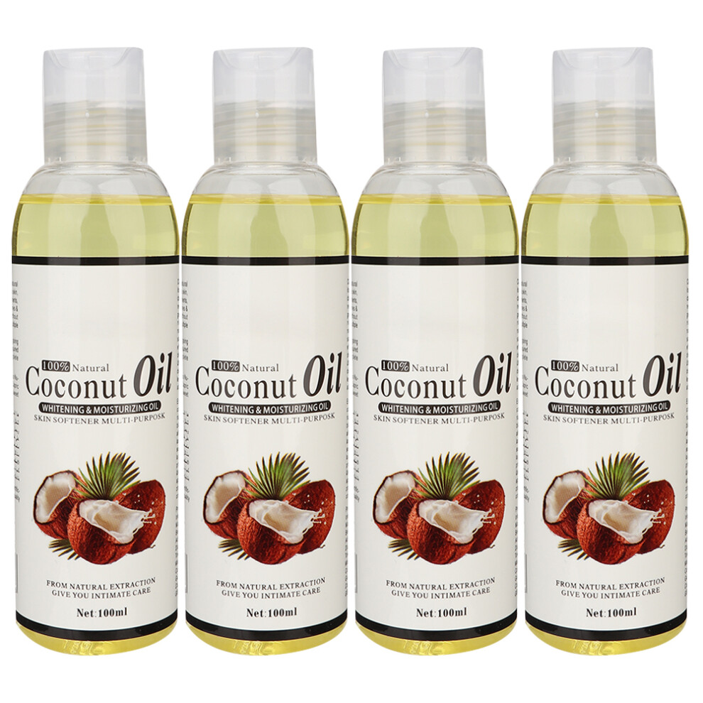 Pure & Natural Coconut Oil Body & Hair Carrier Oil, Non Greasy Formula For Essential Oil Mixing And Dry Skin Treatment