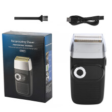 Barbeador elétrico recarregável para homens, 2 em 1, com visor digital LED, 3 velocidades, aparador de precisão e máquina de barbear.