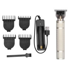 Máquina de cortar cabelo multifuncional à prova d'água, sem fio e recarregável via USB. Lâmina segura para a pele, design em T, ferramenta de