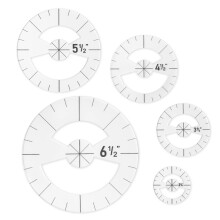 Circle Template Sewing Rulers 5 Size Acrylic Circle Ruler Set For Quilting And Sewing Clear Rulers For Fabric Cutting