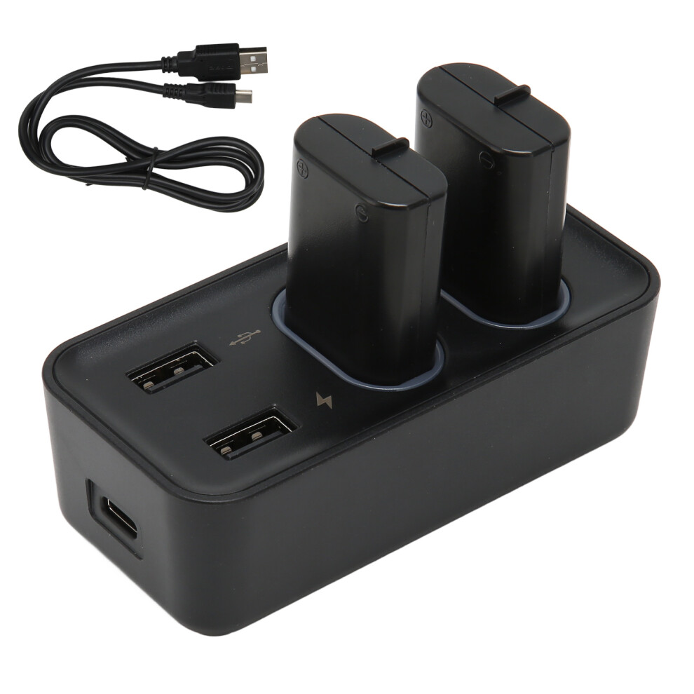 Gaming Power Solution, Rechargeable Battery Kit With Dual Charging Station Ensures Hassle-Free Gameplay, Led Indicator Highlights Battery Status Light 9176269319069